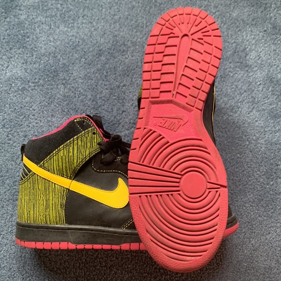 Nike Dunk High 6.0 ‘Neon Yellow Pink’ - 7.5 - Picture 3 of 4